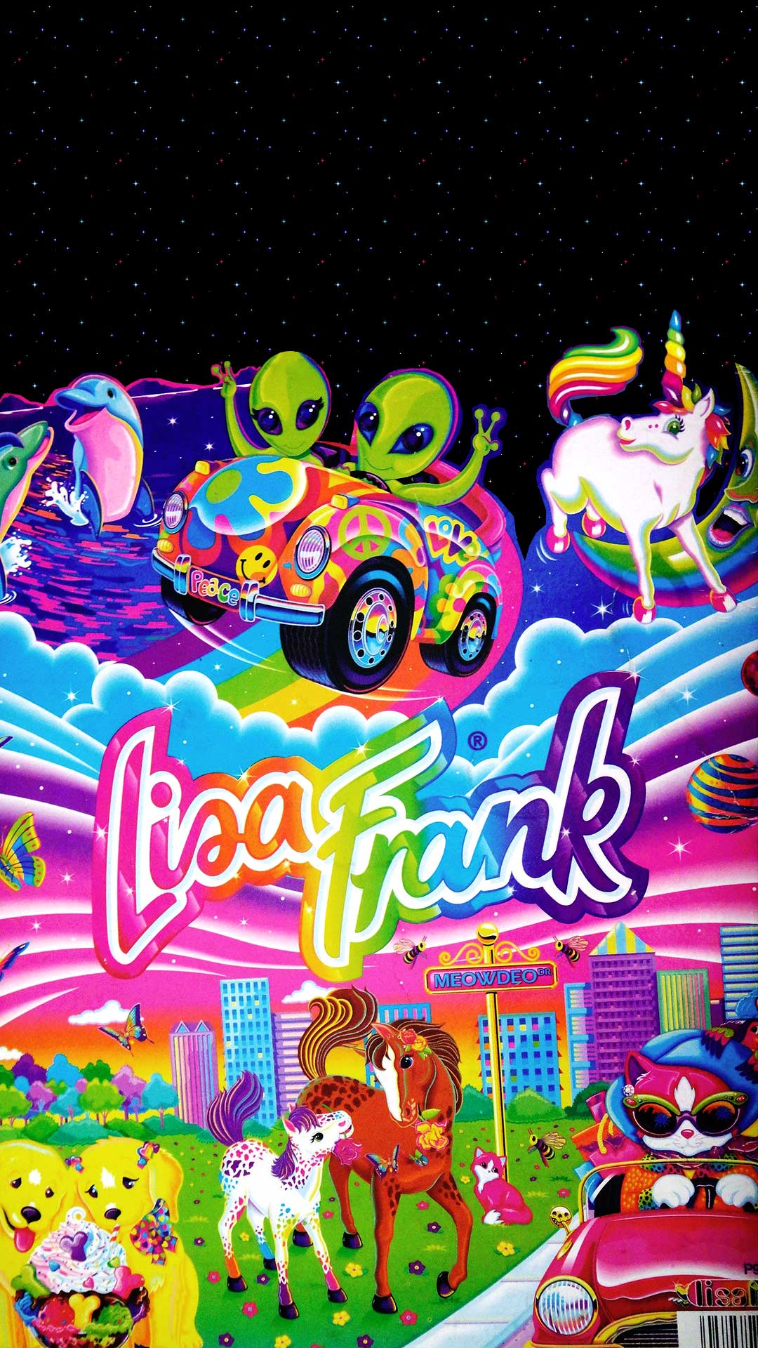 Mobile Wallpaper - 90's Lisa Frank - HD Wallpaper 
