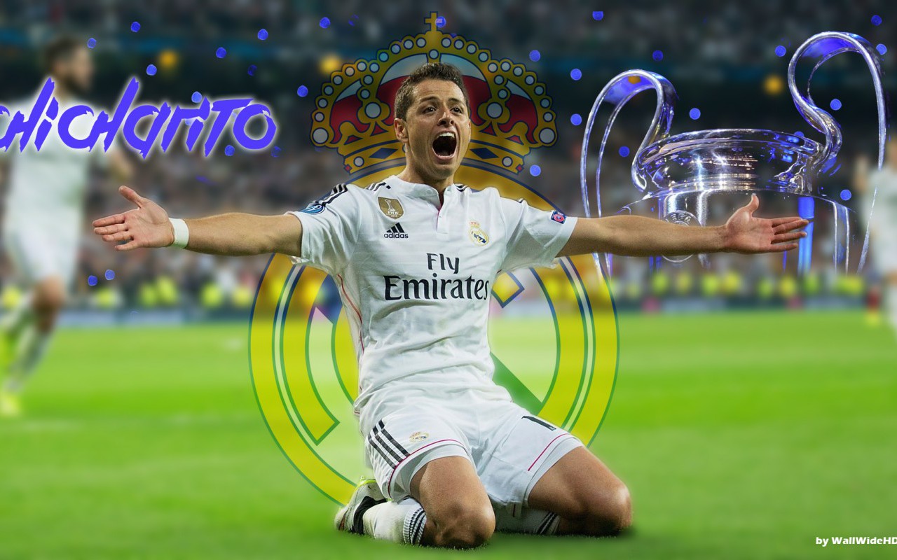 Javier Chicharito Hernandez Ucl 2015 Real Madrid Wallpaper - Chicharito Real Madrid - HD Wallpaper 
