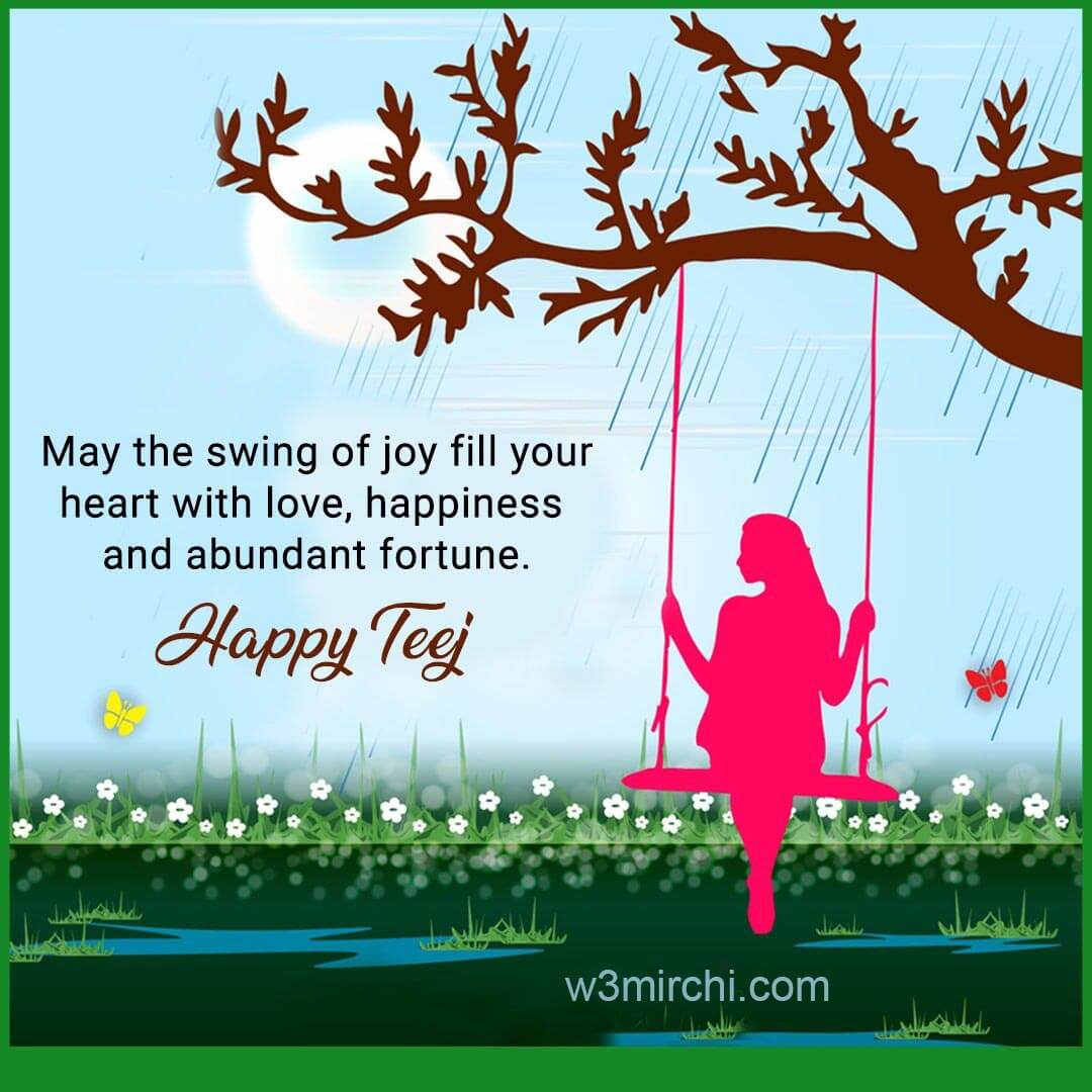 Drawing Of Teej Festival - HD Wallpaper 