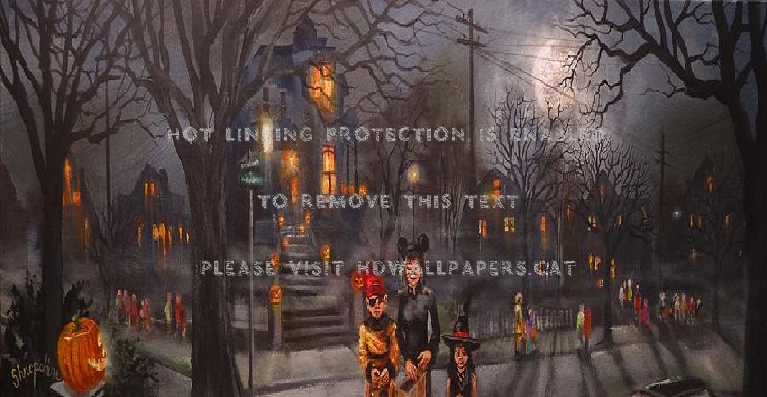 Trick Or Treat Children Houses Night - Pc Game - HD Wallpaper 