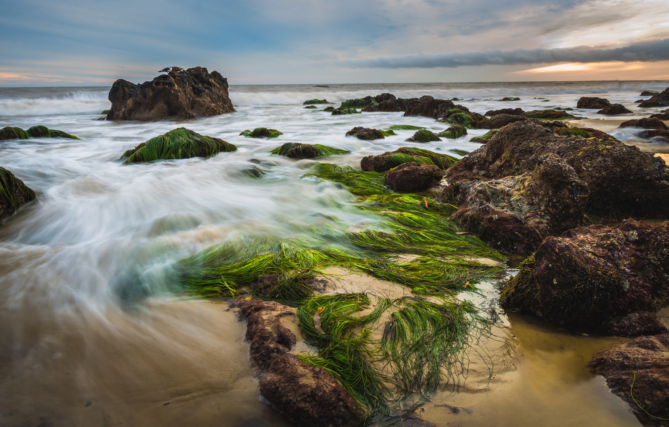Photo Wallpaper Sand, Sea, Wave, Beach, The Sky, Clouds, - HD Wallpaper 