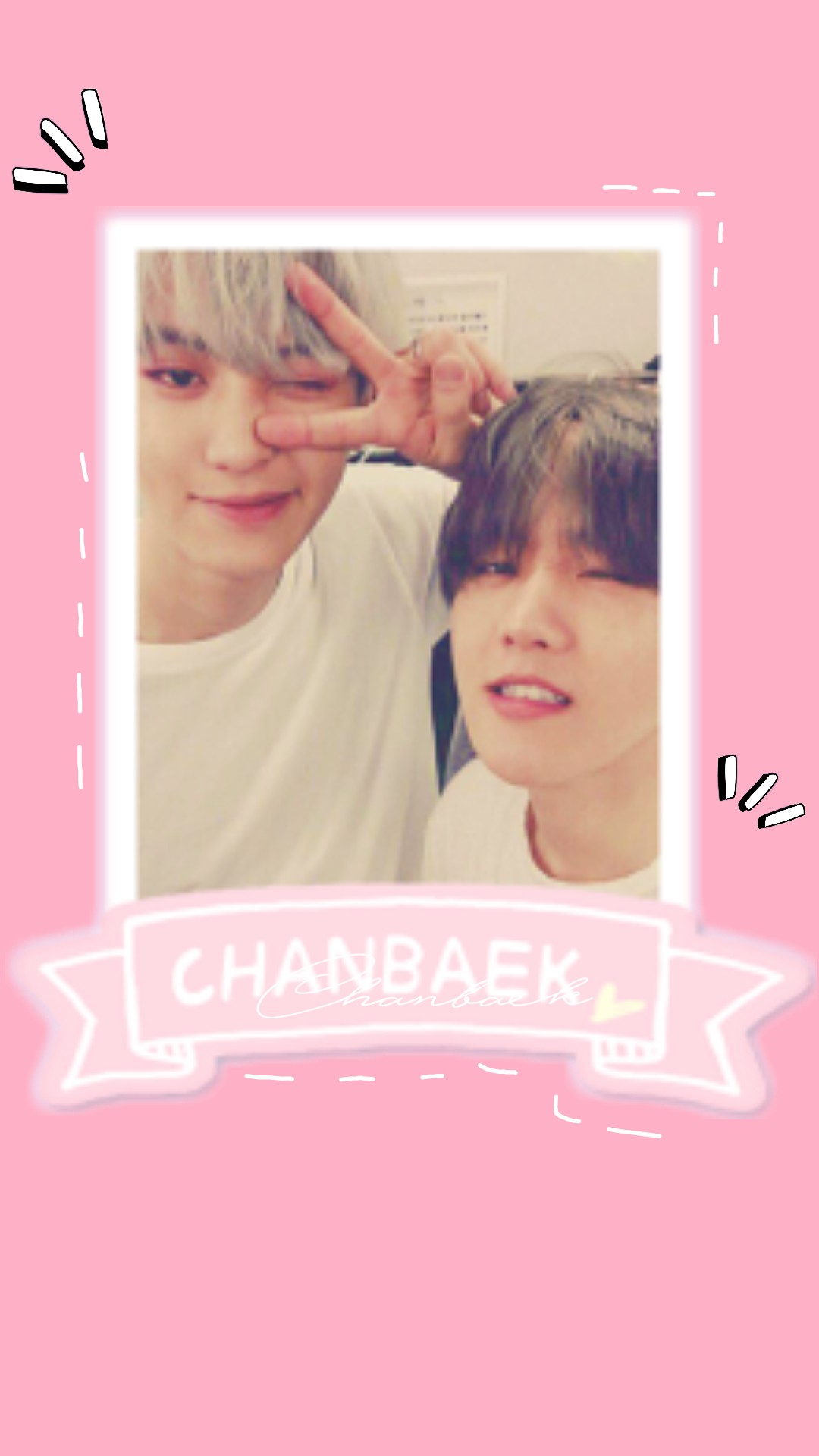 #exo #park #chanyeol #byun #baekhyun #chanbaek #pink - Baekhyun And Chanyeol Take - HD Wallpaper 