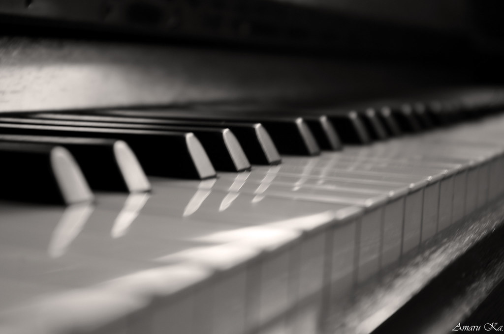 Piano Noir Et Blanc - HD Wallpaper 