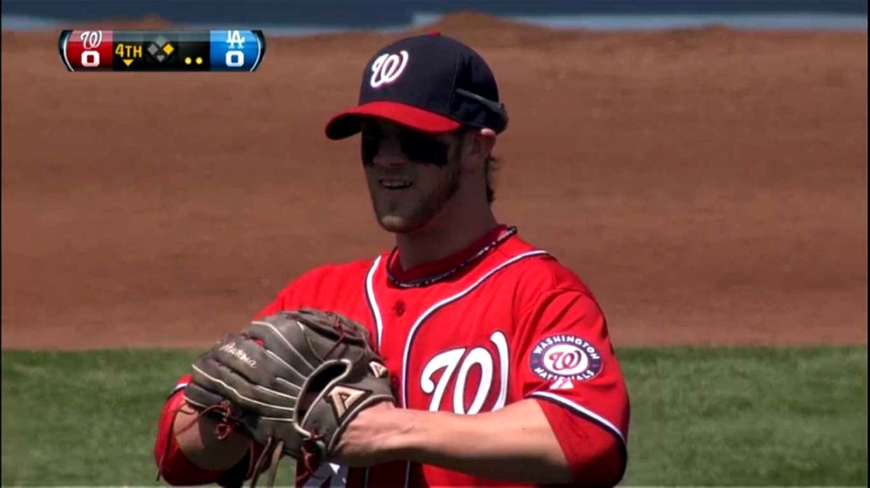 Pebble Hunting Bryce Harper And The Disappearing Phiten - Bryce Harper Oakley Baseball - HD Wallpaper 