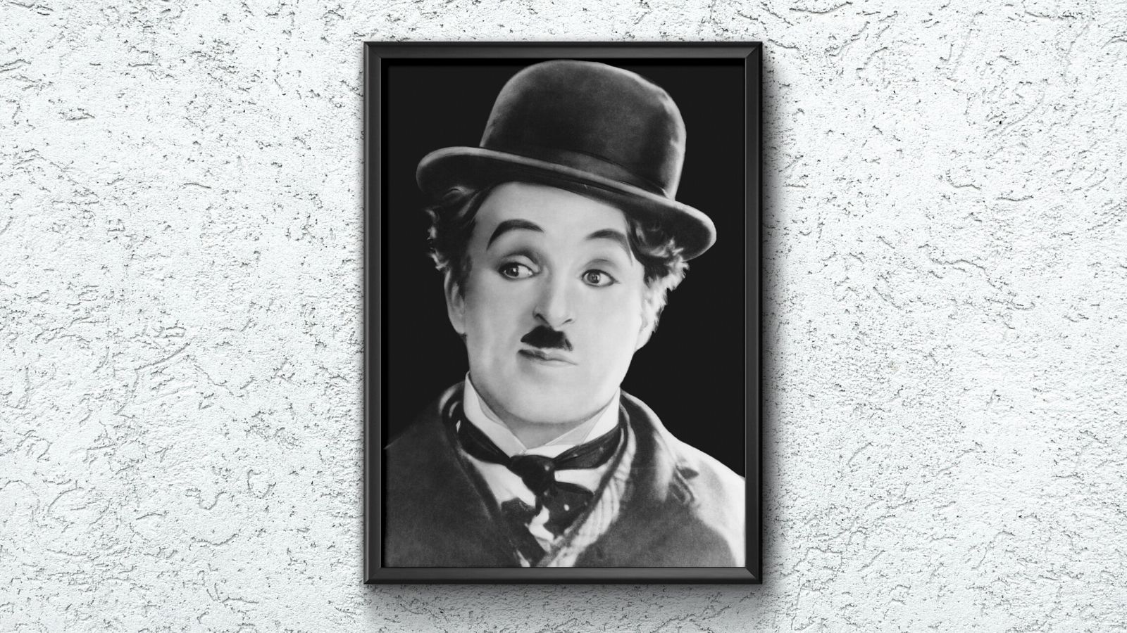 A Portrait Of Charlie Chaplin - Charlie Chaplin Black And White - HD Wallpaper 