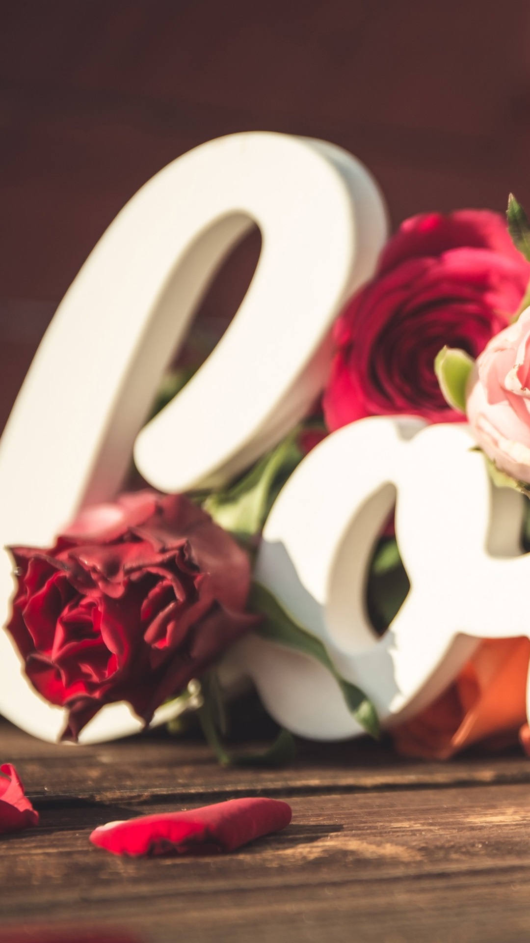 Iphone Wallpaper Love, Roses, Hearts, Petals, Romantic - Love Rose With Hearts - HD Wallpaper 