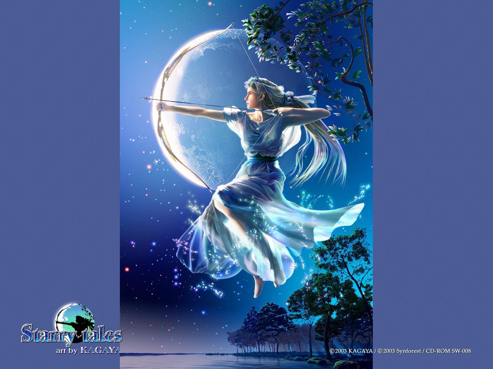 Best Fantasy Wallpapers Of Author Kagaya Yutaka - Artemis The Greek Goddess - HD Wallpaper 