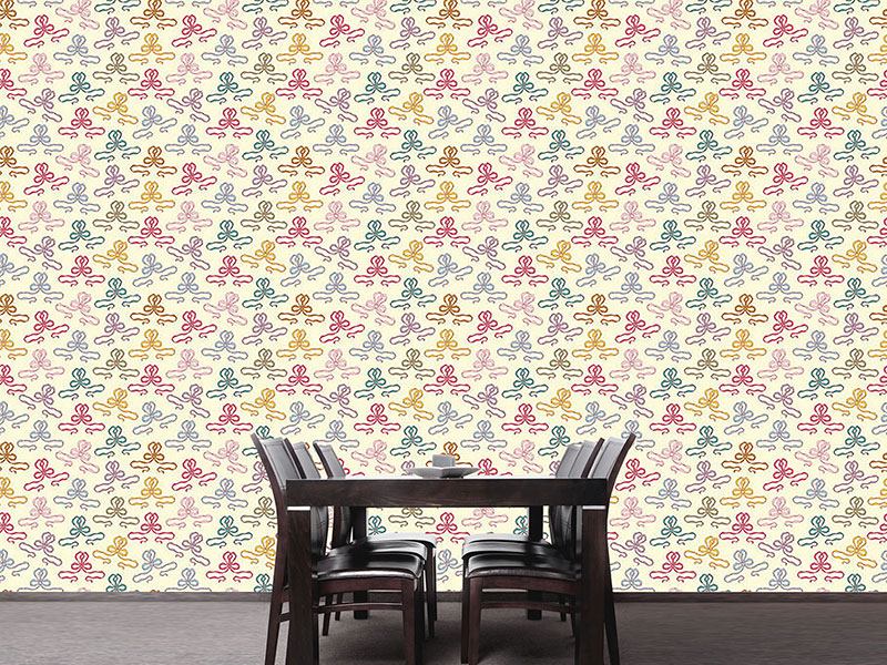 Design Wallpaper Slip Knots - Dining Room - HD Wallpaper 