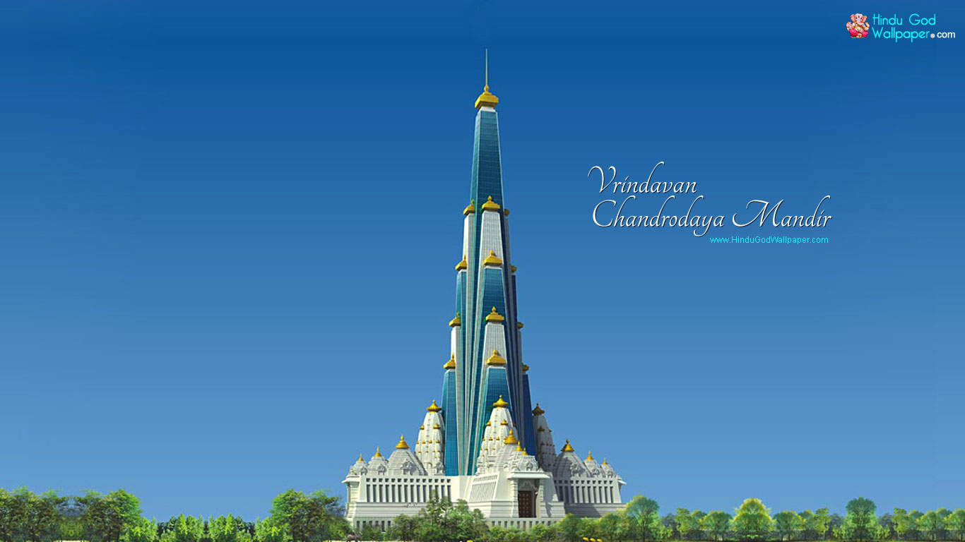 Vrindavan Chandrodaya Mandir Hd - HD Wallpaper 