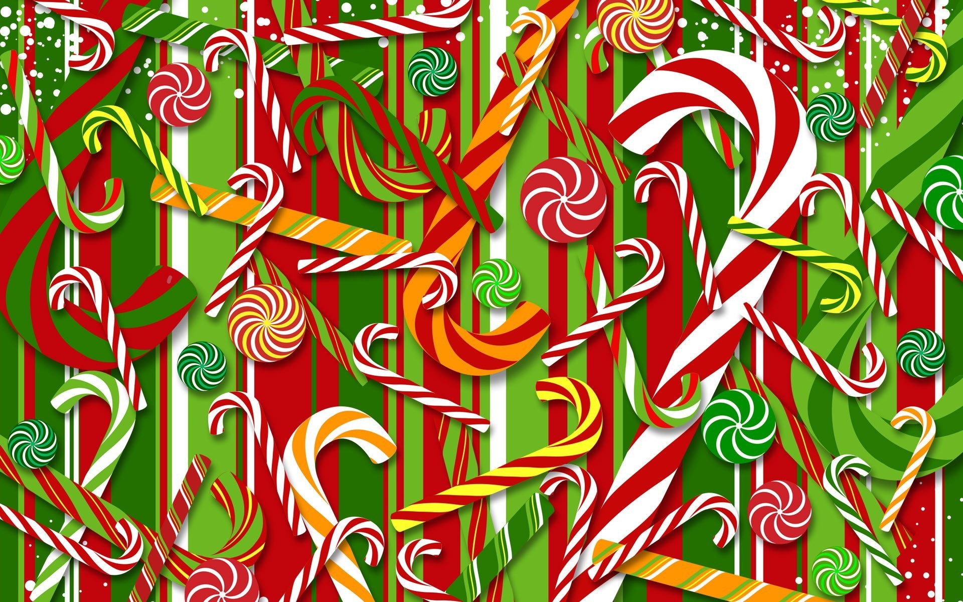 Candy Cane Christmas Background - HD Wallpaper 