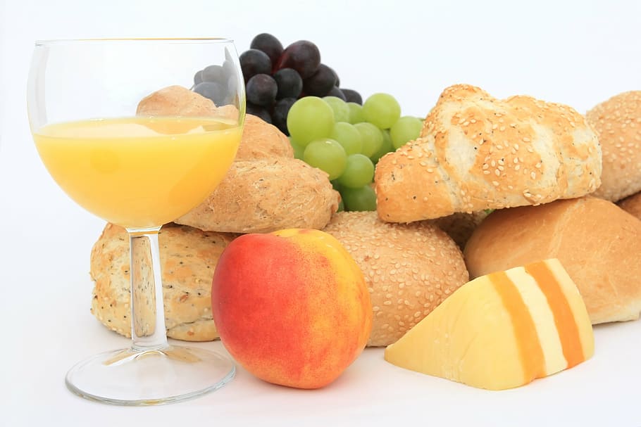 Baked Bread Near Clear Wine Glass, Bakery, Baking, - HD Wallpaper 