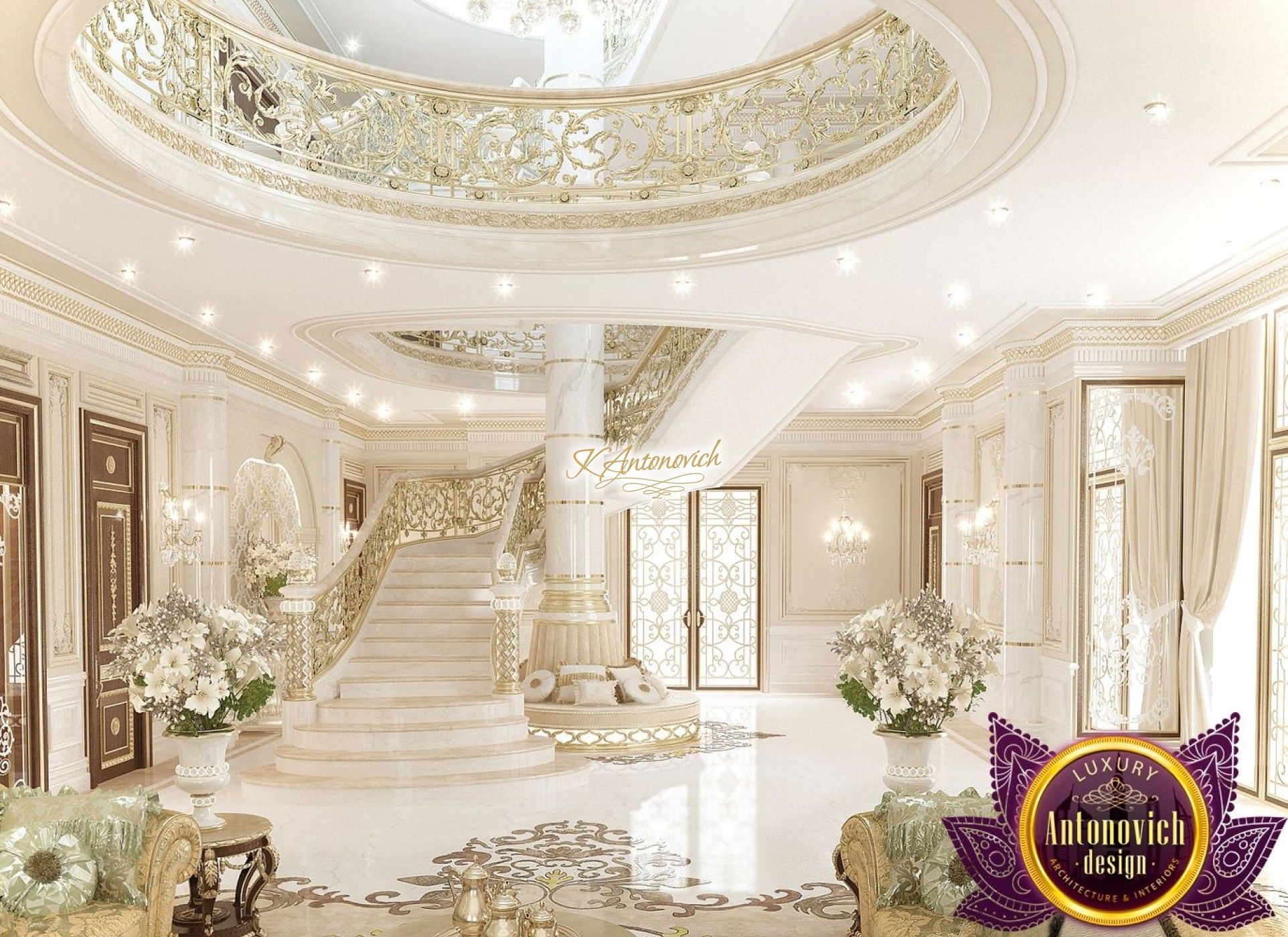 Luxury Hall Design Dubai - HD Wallpaper 