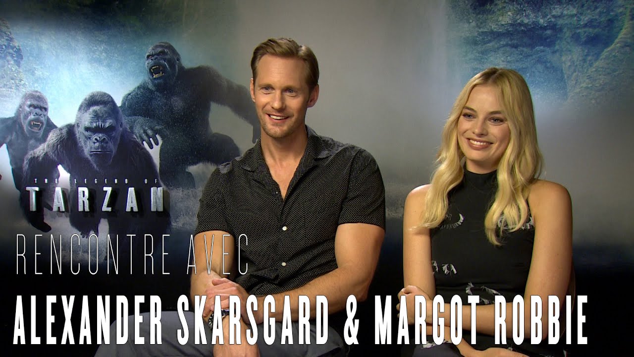 Margot Robbie Alexander Skarsgard Gif - HD Wallpaper 