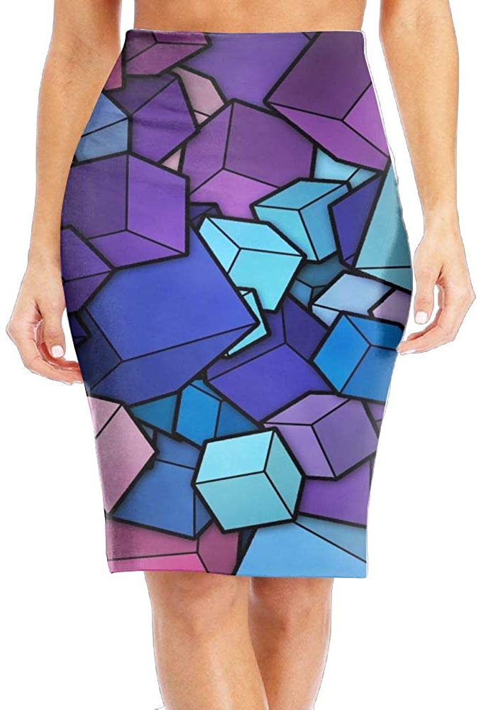 Abstract Blue Cyan And Purple Cubes - HD Wallpaper 