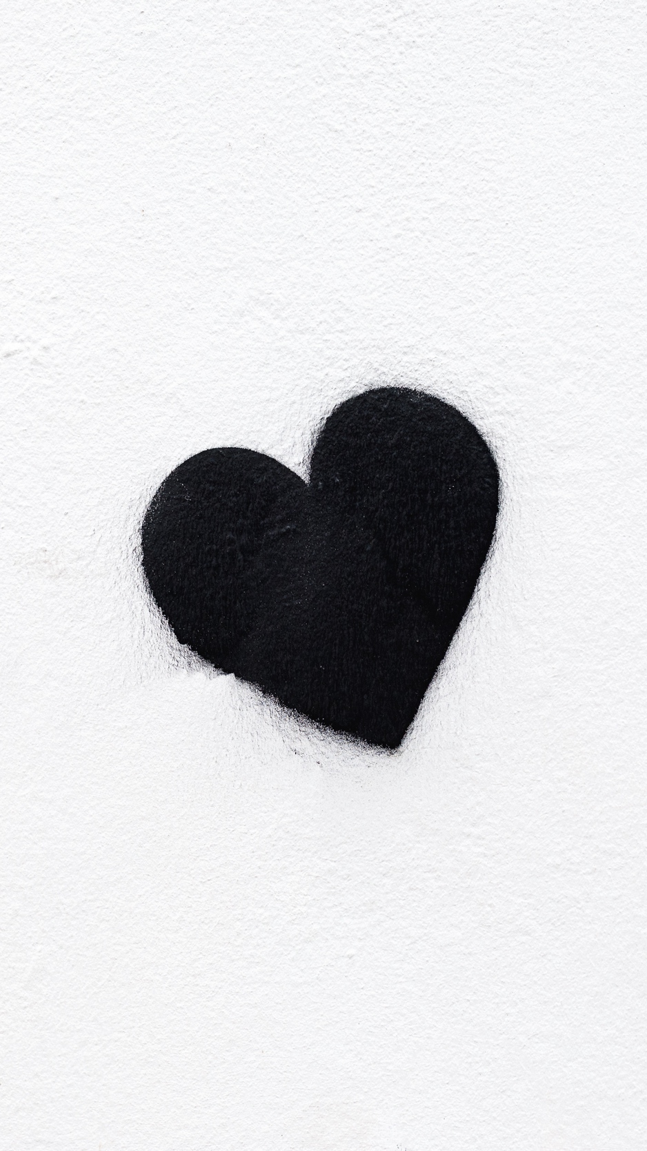 Wallpaper Heart, Bw, Love, Black, White, Minimalism - One Heart Background Black And White - HD Wallpaper 