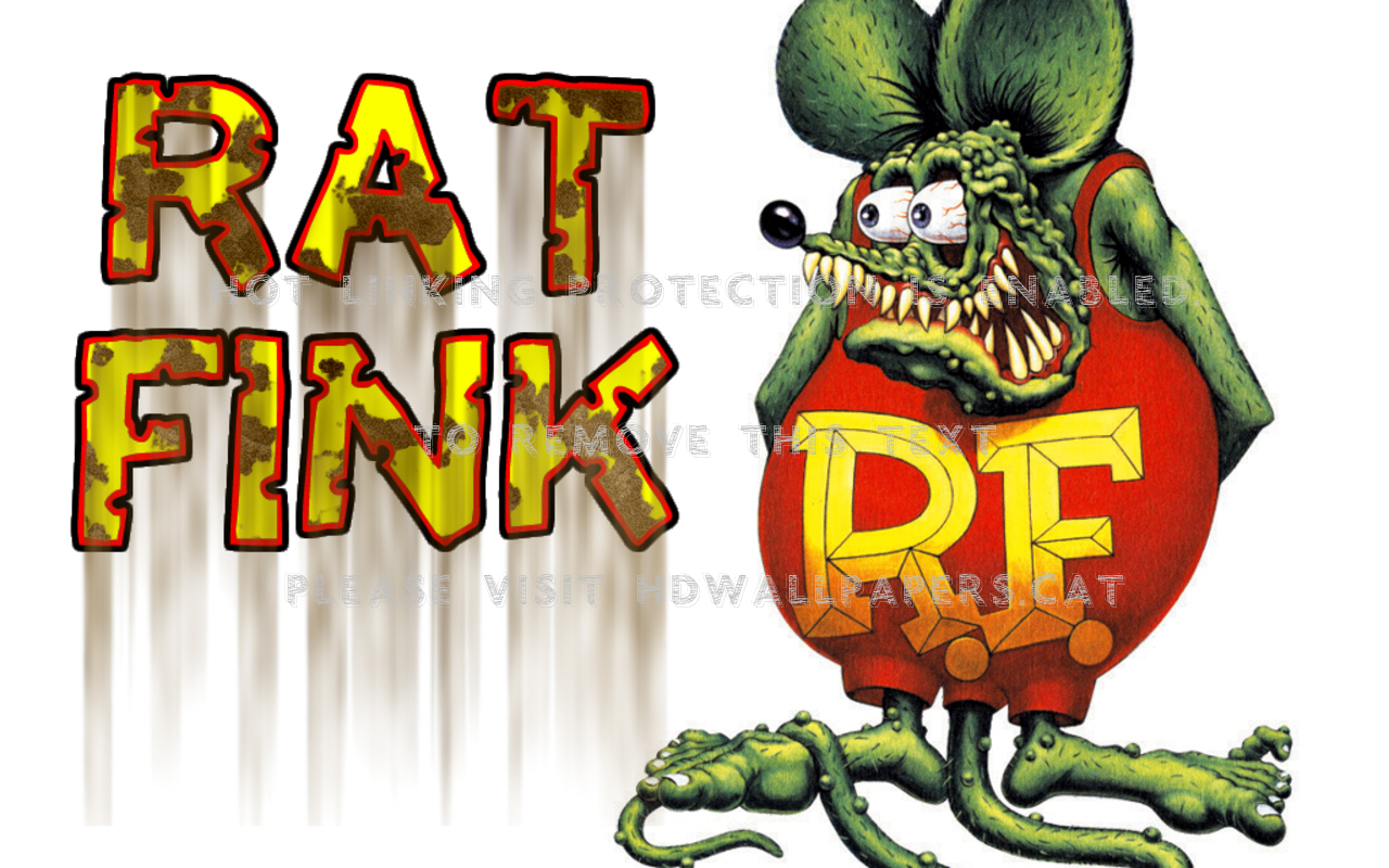 Rat Fink Ratfink Hot Rod Big Daddy Anime - Rat Fink - HD Wallpaper 