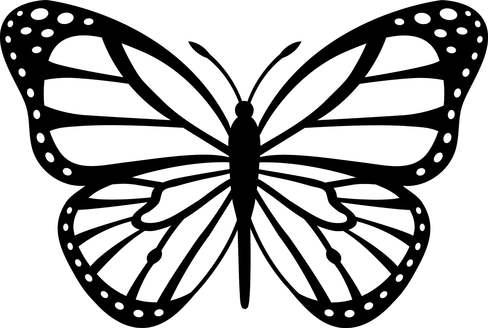 Butterfly Clipart Black And White - HD Wallpaper 