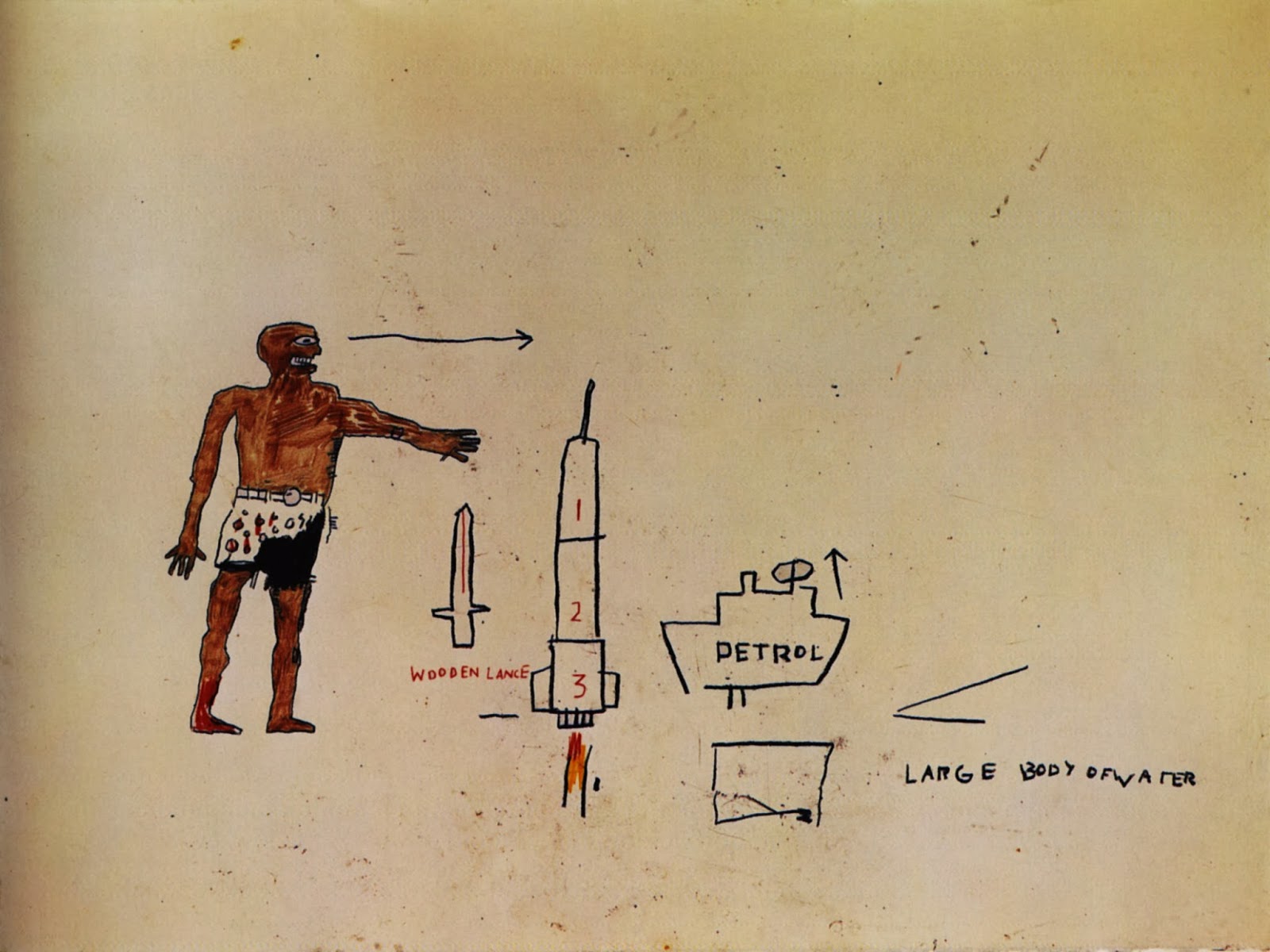 Image Of Basquiat - Large Body Of Water Basquiat - HD Wallpaper 