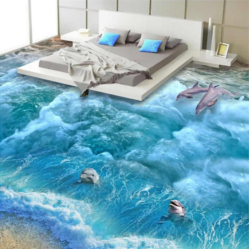 Custom 3d Cartoon Floor Wallpaper For Kids The Cute - 3d Interior Design Floor - HD Wallpaper 