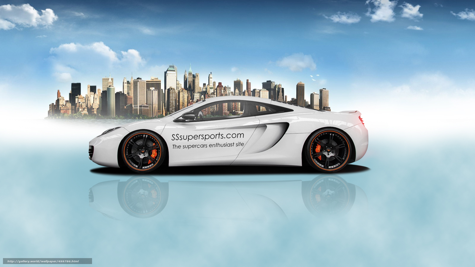 Download Wallpaper Mclaren, Mp4-12c, City, Fantasy - Facebook Cover - HD Wallpaper 