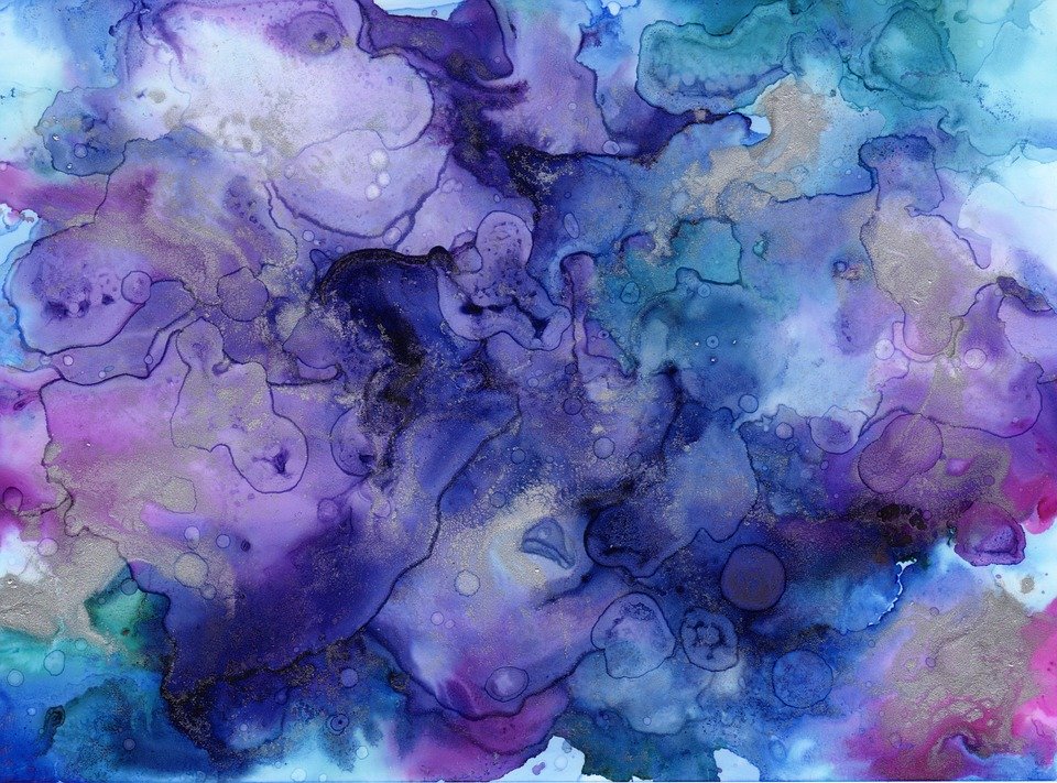 Purple Watercolor Desktop Background - HD Wallpaper 