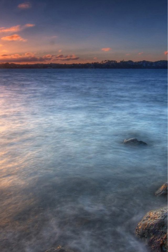 Blue Sea And Sunset Iphone Wallpaper - Sea - HD Wallpaper 