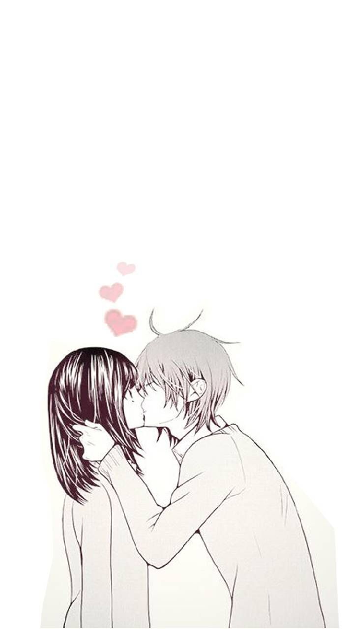 Anime Kiss Wallpaper Phone - HD Wallpaper 