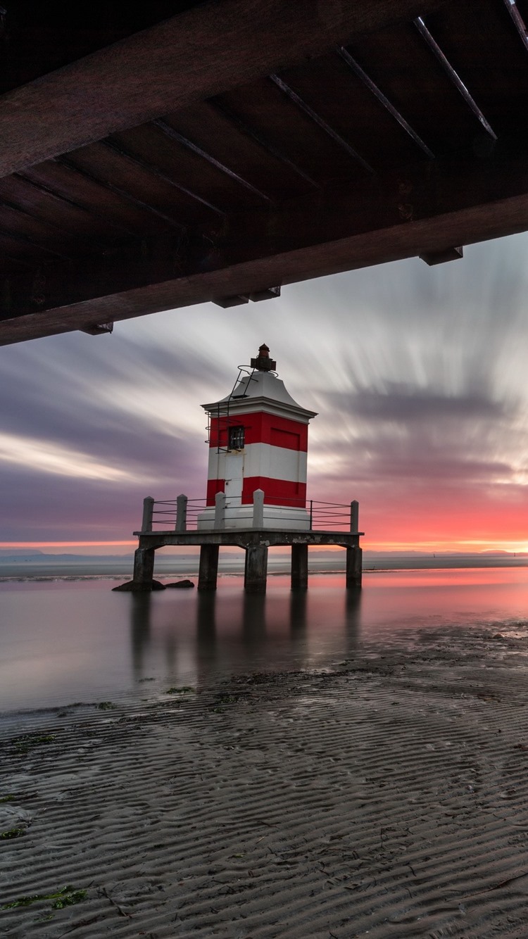 Iphone Wallpaper Italy, Lighthouse, Sea, Beach, Sunset - Beach - HD Wallpaper 