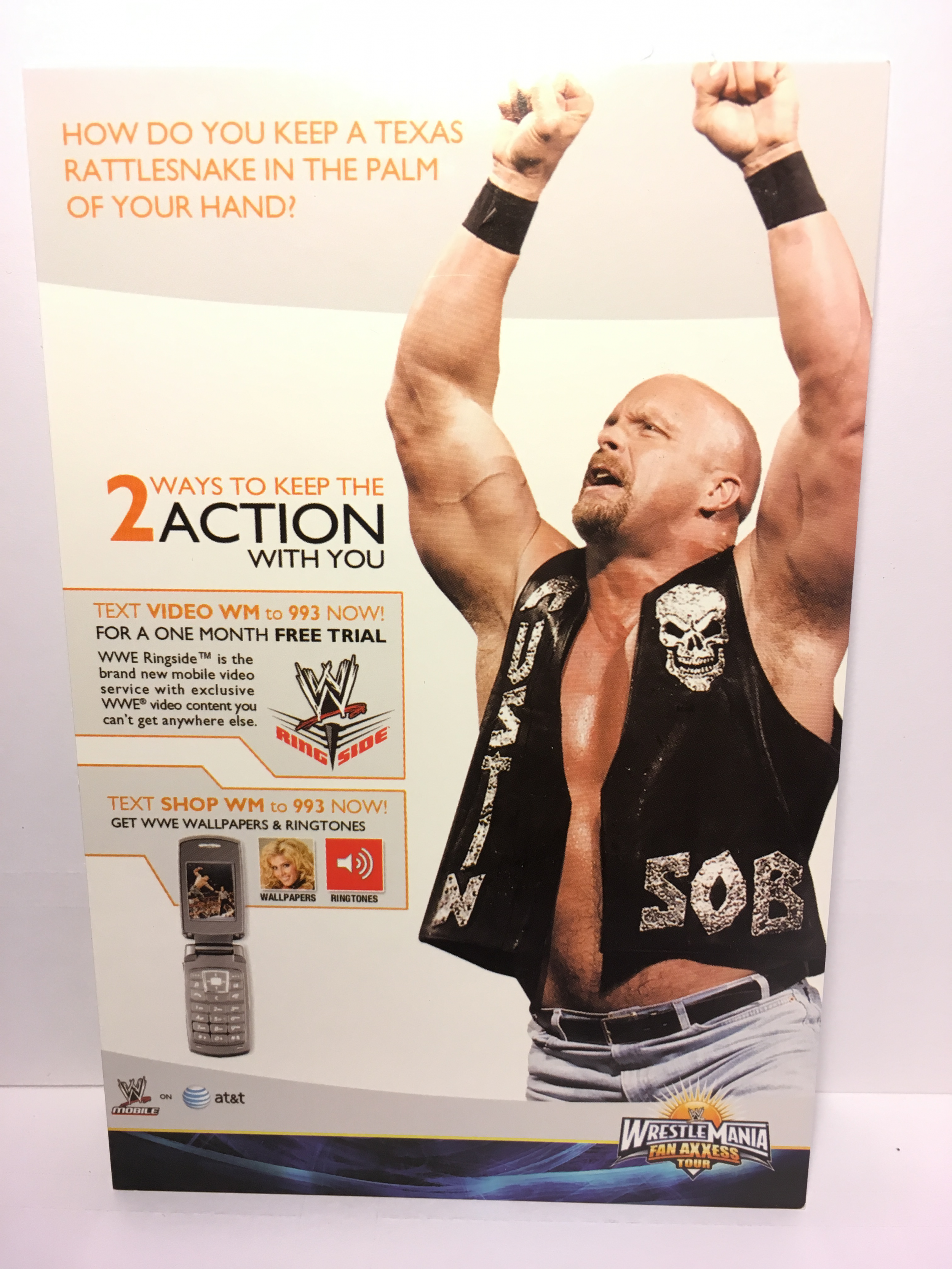 Wwe Stone Cold Steve Austin Wrestlemania Postcard - HD Wallpaper 