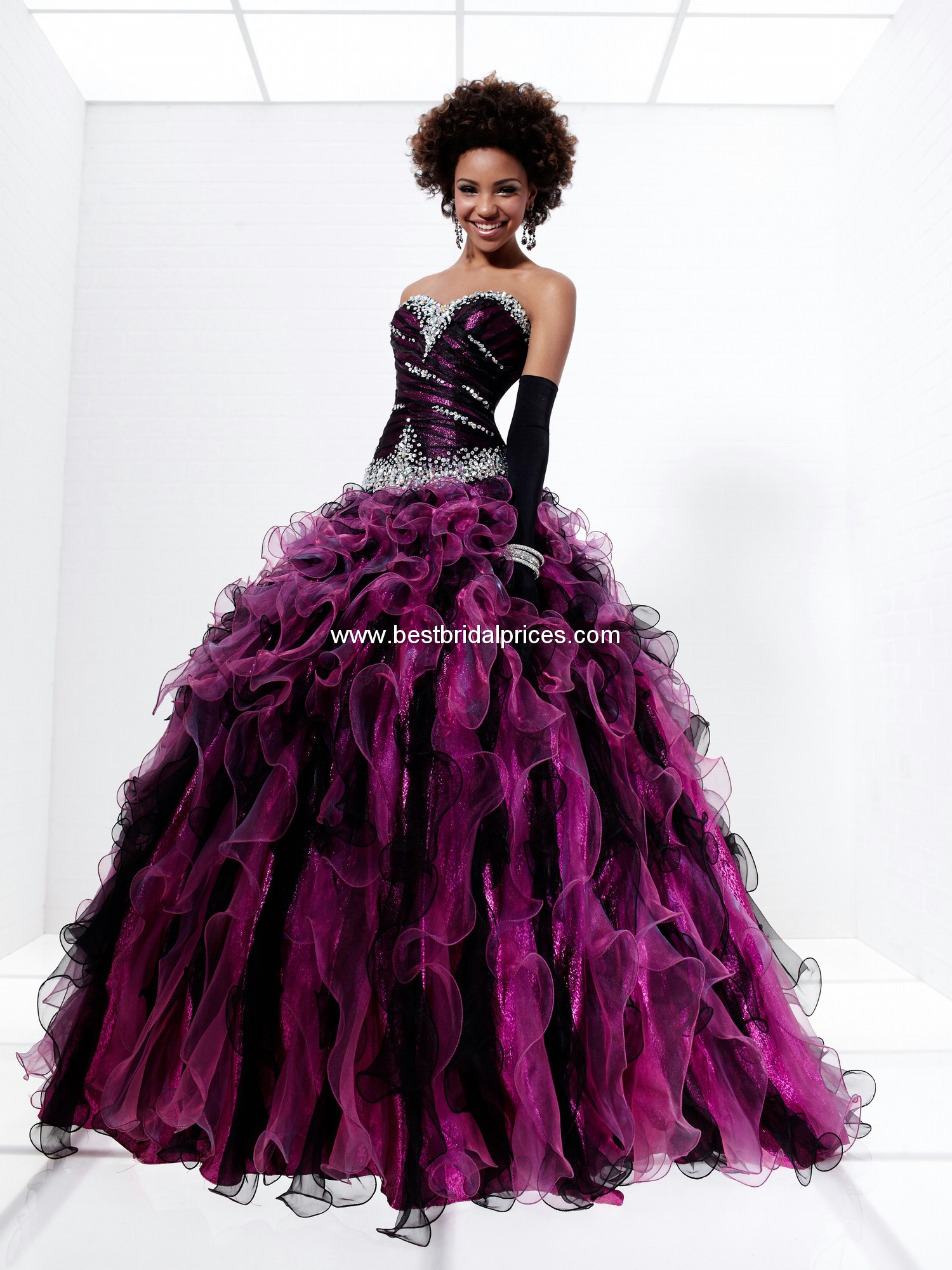 Perfect Prom Dresses 2012 Beautiful Ba - Vestidos De Quinceañera Color Con Fucsia - HD Wallpaper 