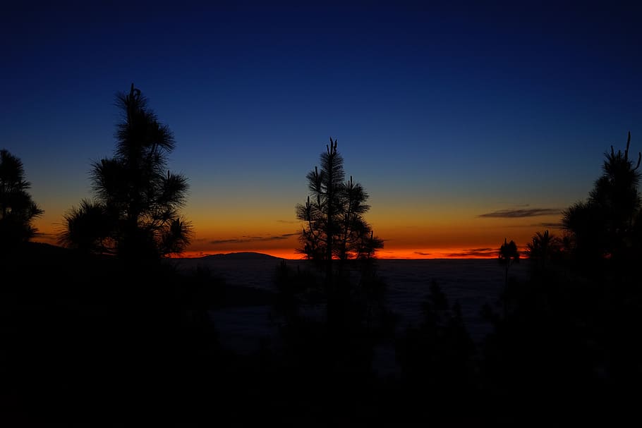 Sunset, Island, La Palma, Afterglow, Sky, Clouds, Selva - Sunset - HD Wallpaper 