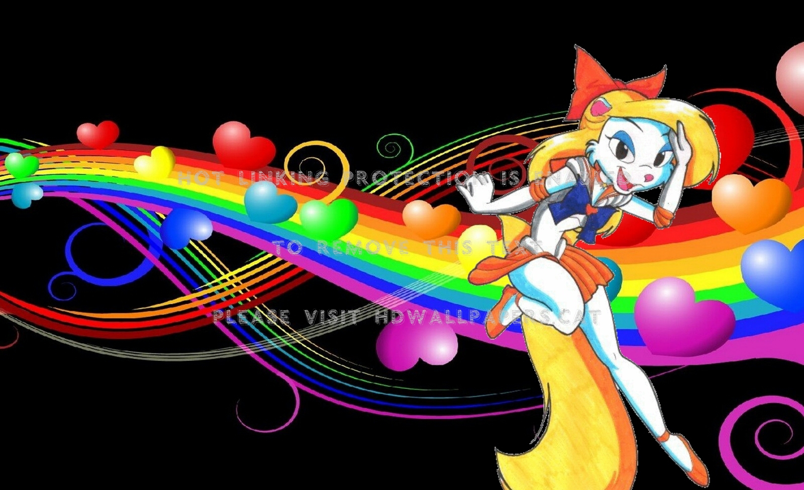 Sailor Minerva Moon Animaniacs Cute Tv Mink - Rainbow Hearts Facebook Cover - HD Wallpaper 