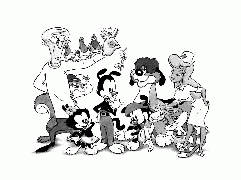 Coloring Pages Tv Series Coloring Pages Animaniacs - Cartoon Tv Shows 90s -  1024x768 Wallpaper 