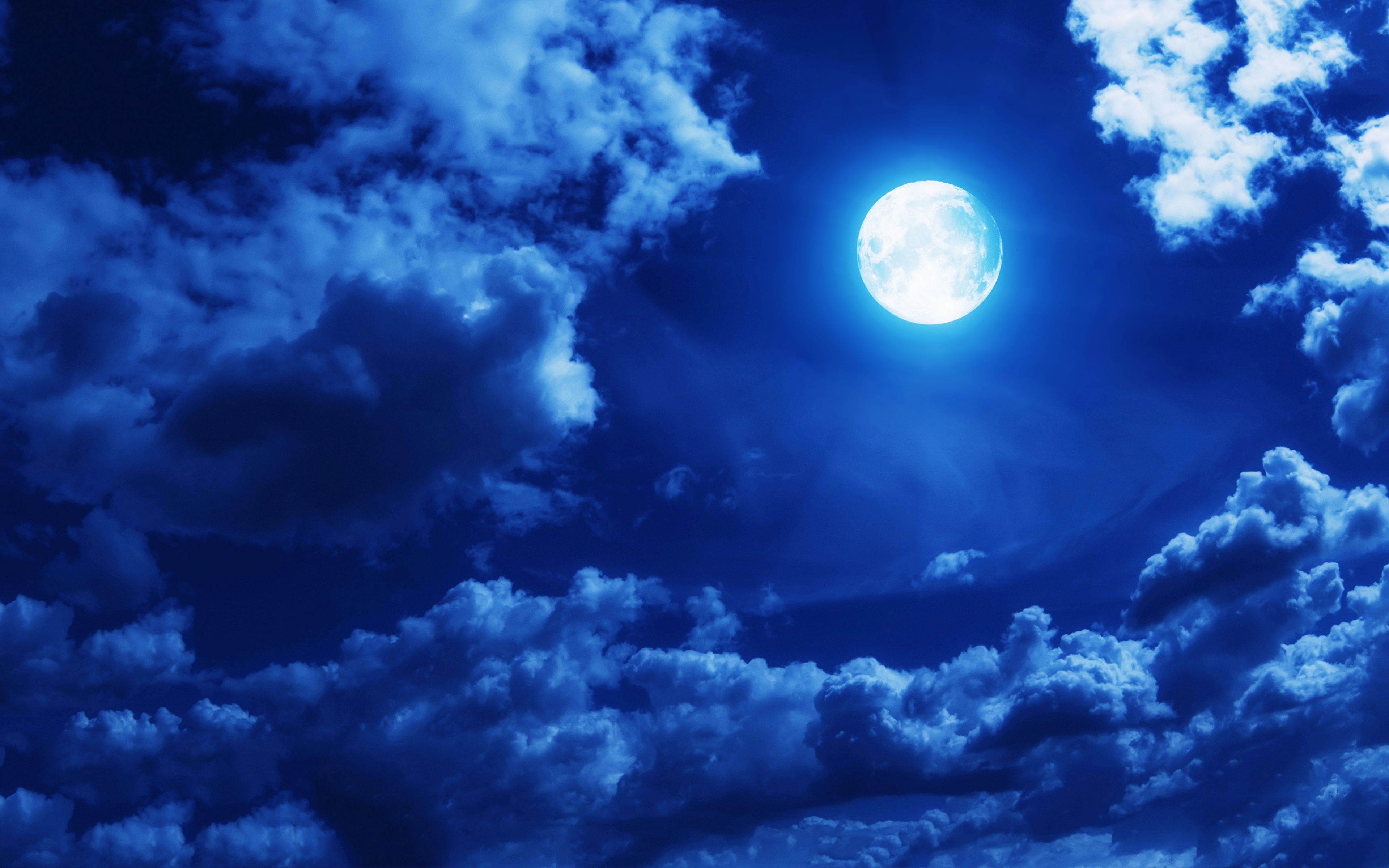 Night Sky Moon 4k - HD Wallpaper 