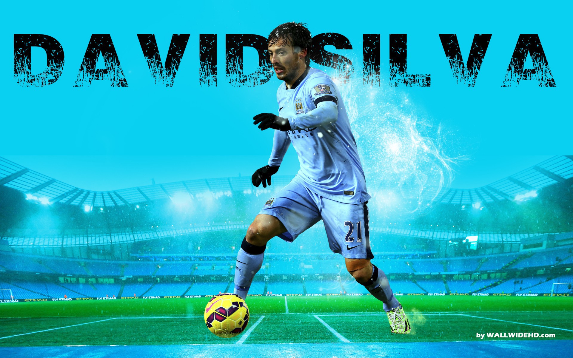 David Silva 2015 Manchester City Fc Wallpaper - Toure Yaya Fondo De Pantalla - HD Wallpaper 