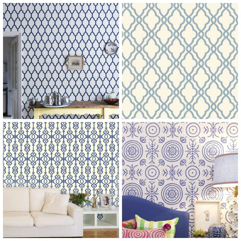 Graphic Blue Wallpaper Home Decorating - Interior Design - HD Wallpaper 