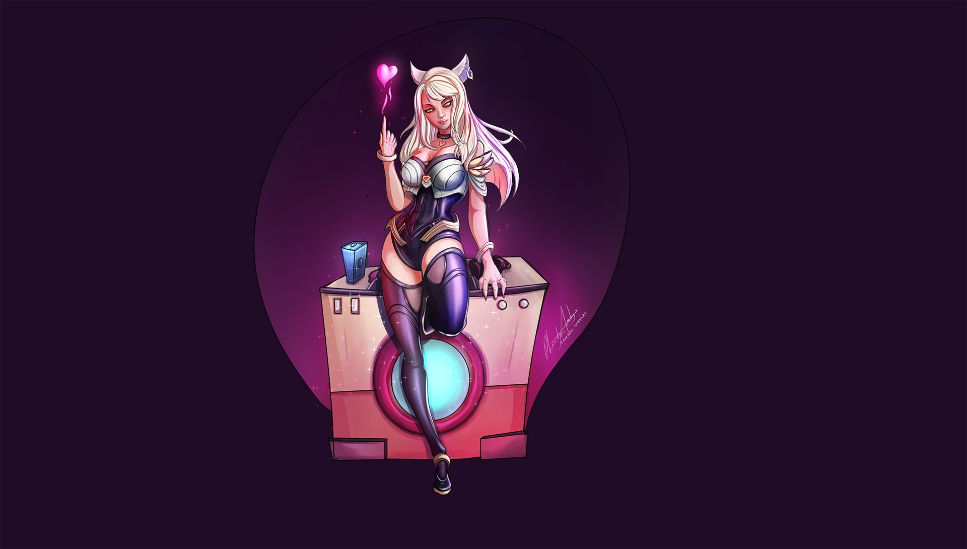 K/da Ahri By Saurabh Bhavsar Hd Wallpaper Background - K Da Ahri - HD Wallpaper 
