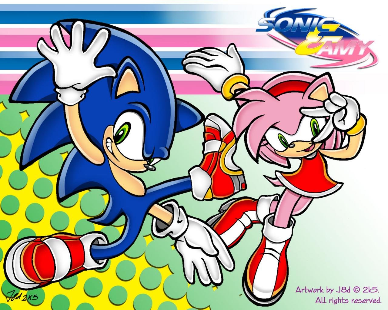 Free Download Amy Rose Wallpaper Id - Sonic And Amy - HD Wallpaper 