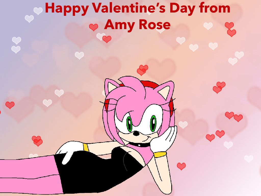 Amy Rose’s Valentine’s Day - Amy Rose Laying - HD Wallpaper 