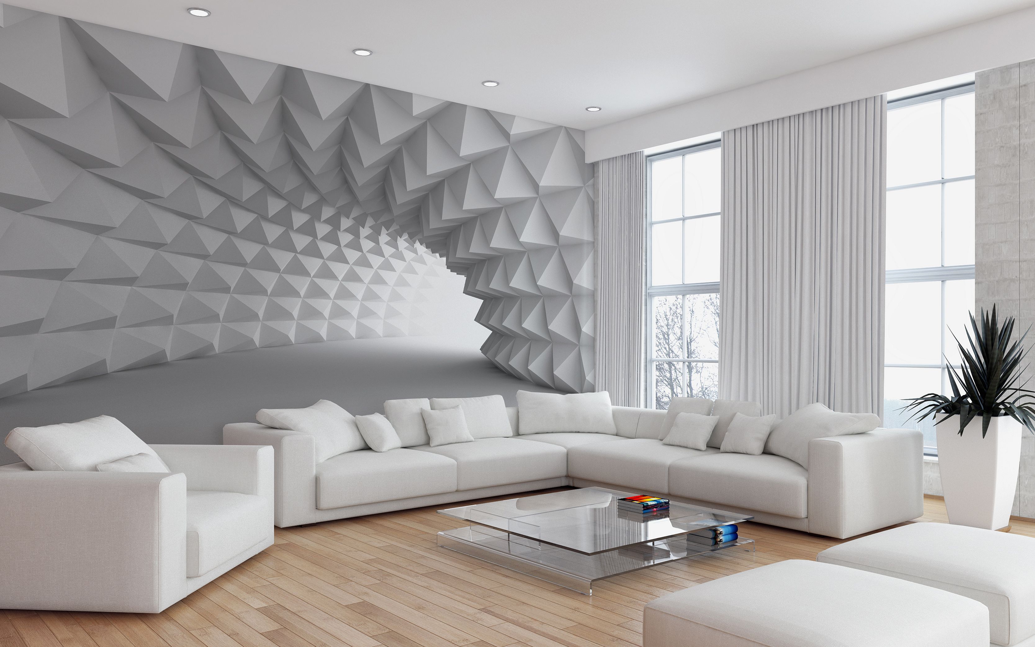 Modern Living Room Wallpaper Ideas - HD Wallpaper 