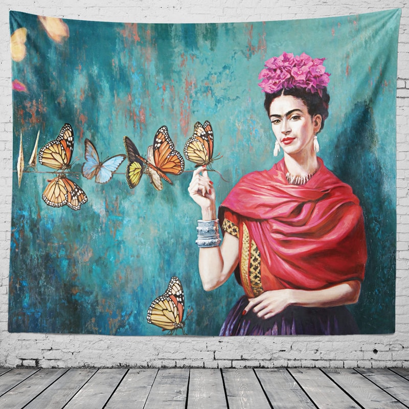 Frida Kahlo Butterflies - HD Wallpaper 