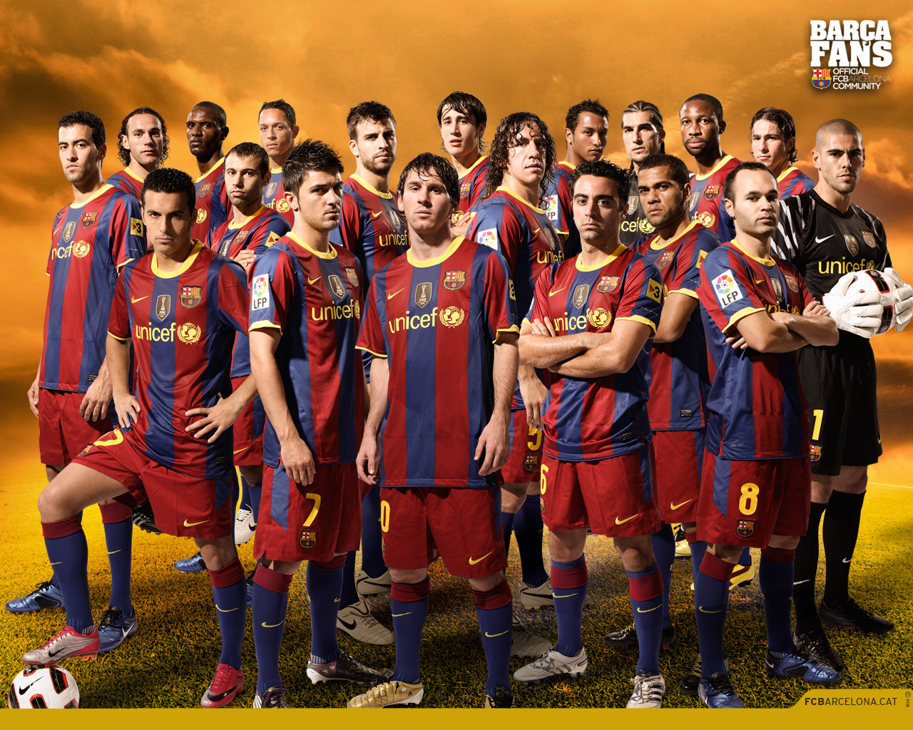 Barcelona 2010 2011 Squad - HD Wallpaper 