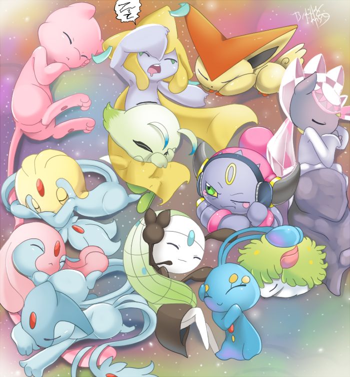 Mythical Pokemon Sleep Over - HD Wallpaper 