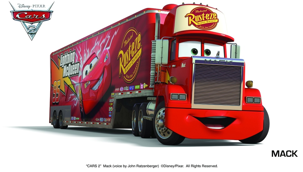 Mack, Cars, Cars 2, Cars 2, Pixar Desktop Background - Cars Lightning Mcqueen Mack - HD Wallpaper 