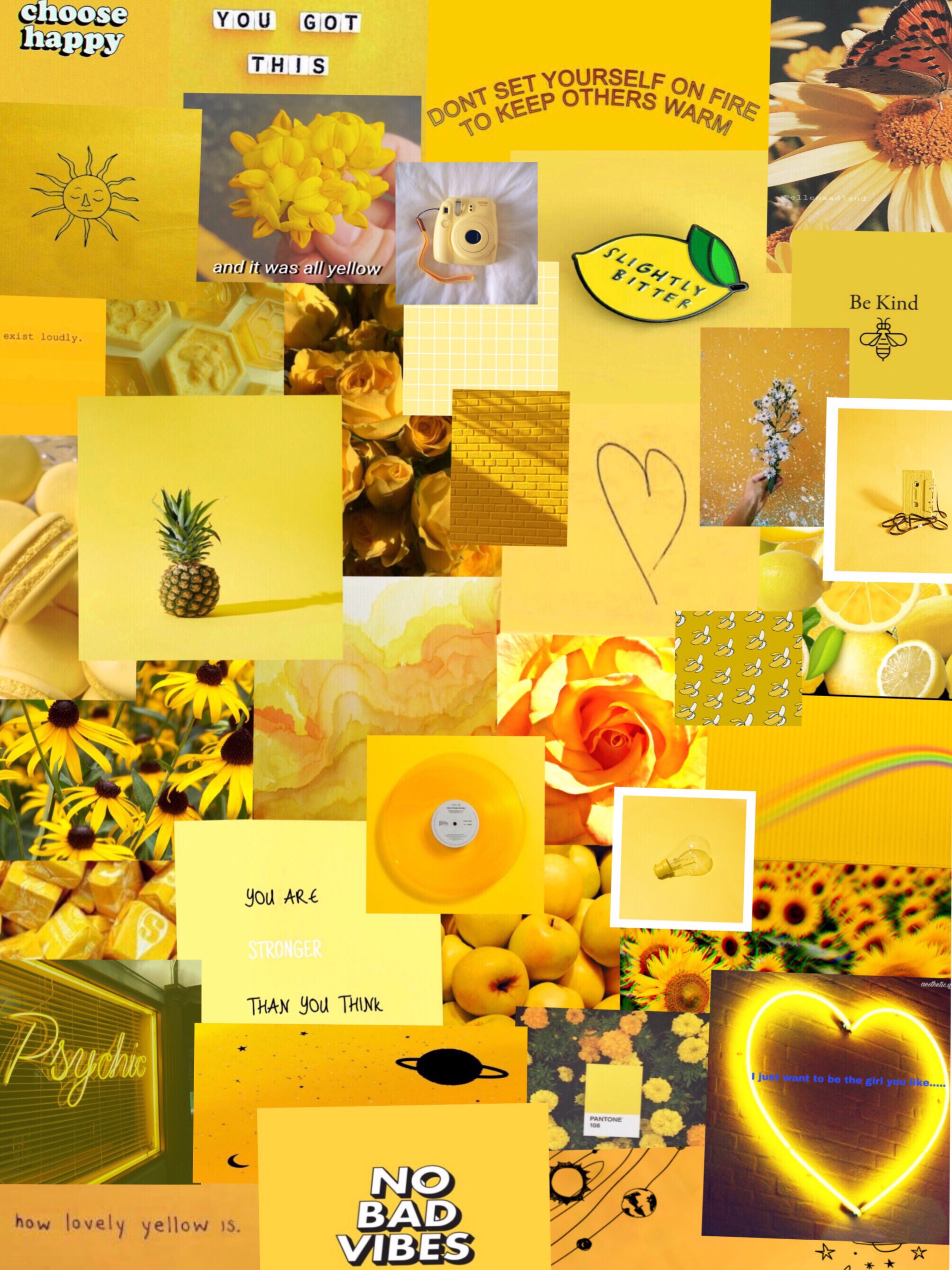 #freetoedit #yellow #aesthetic #wallpaper - Aesthetic Wallpaper Yellow - HD Wallpaper 