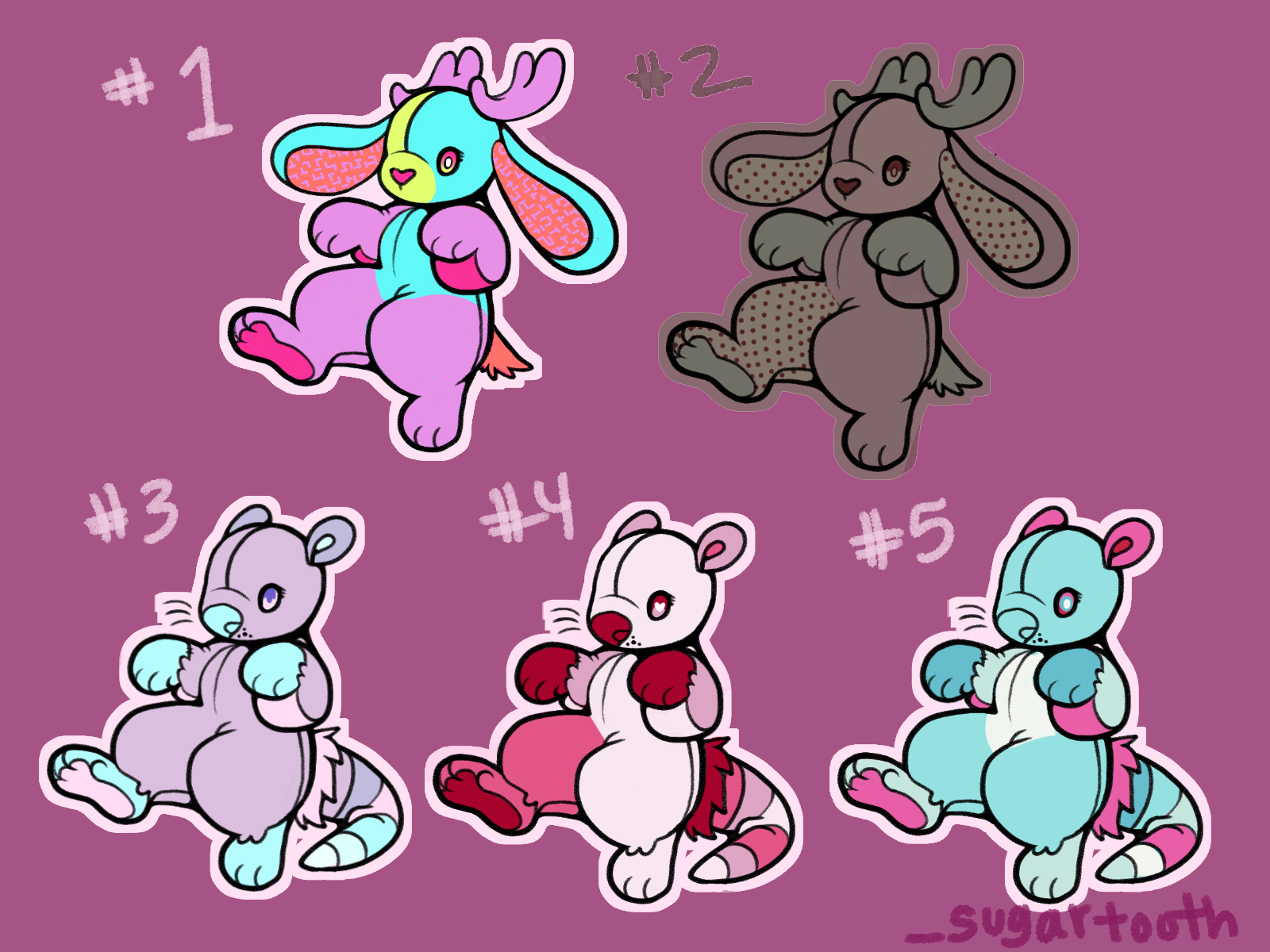 Jackalope & Opossum Adopts - Cartoon - HD Wallpaper 