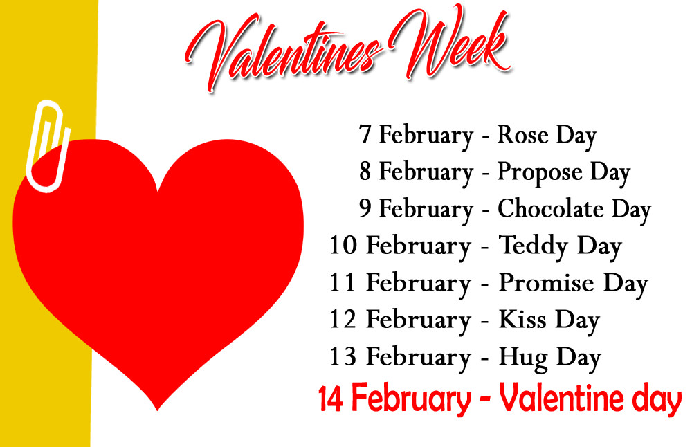 Valentine Week List - 1000x646 Wallpaper Valentine Week List - 1000x646 Wallpaper