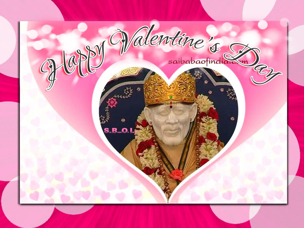 Happy Valentines Day Shirdi Sai Baba - Happy Valentine Day Sai Baba - HD Wallpaper 