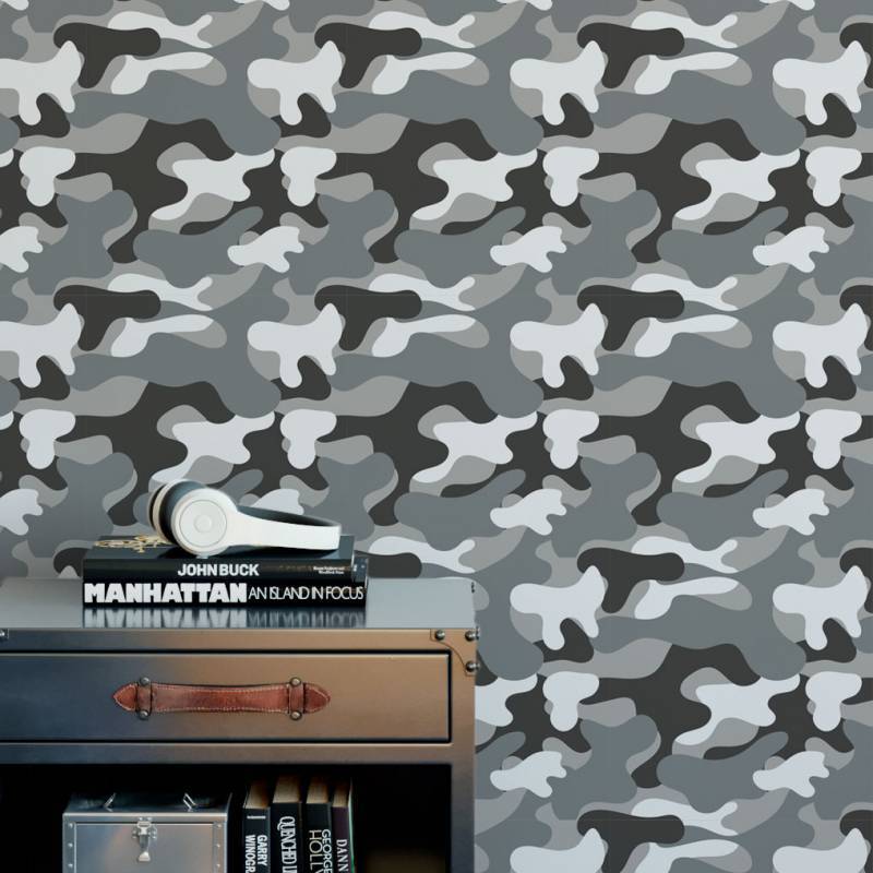 Papel De Parede Camuflado Cinza Preto E Branco - Kaws Poster - HD Wallpaper 