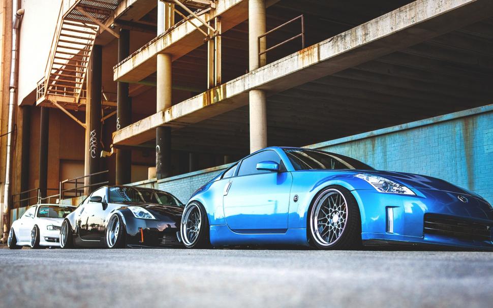 Nissan 350z Hd Wallpaper,cars Wallpaper,nissan Wallpaper,350z - Nissan 350z Blue Stance - HD Wallpaper 
